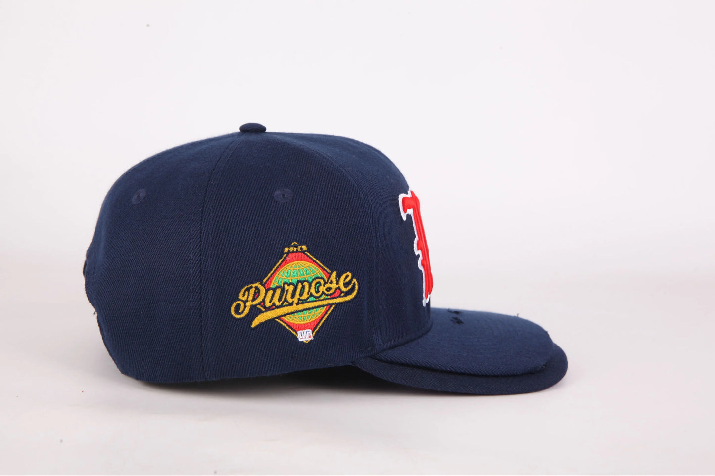 DOUBLE BRIM HAT  ( NAVY )